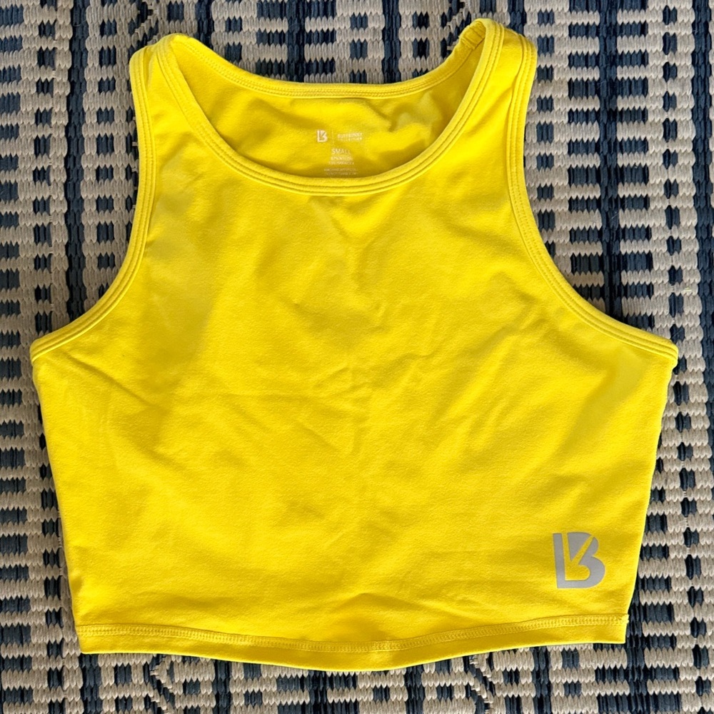 Buffbunny Yellow Athletic Crop Tank Top